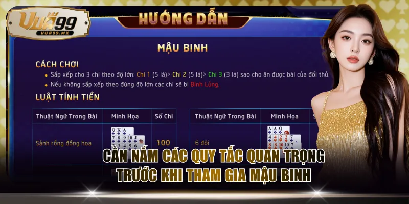 Cần nắm các quy tắc quan trọng trước khi tham gia Mậu Binh